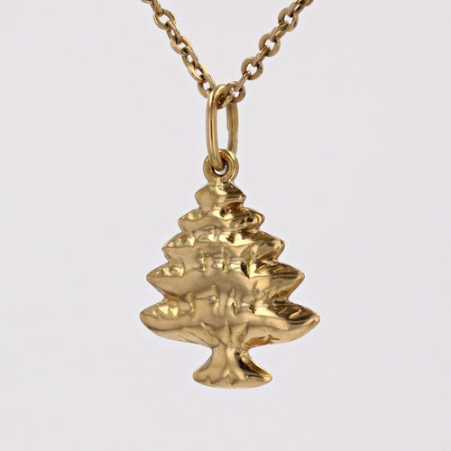 Pendentif Pendentif sapin or jaune 58 Facettes CVP93