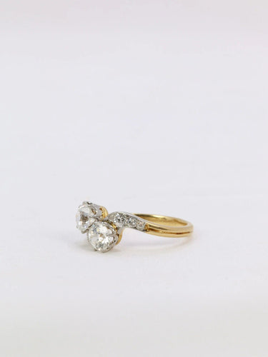 Bague Bague toi et moi Belle Epoque diamants taille ancienne 58 Facettes 852