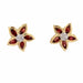 Boucles d'oreilles Boucles d'oreilles fleurs grenats diamants 58 Facettes 02-096