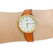 Watch Hermès watch, "Arceau", gold plated and steel on leather. 58 Facettes 31969