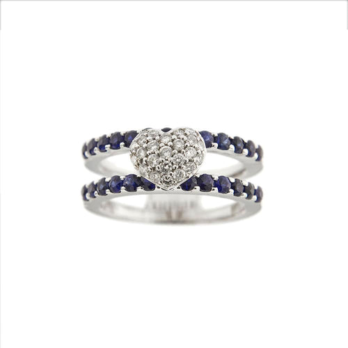 Bague 53 Bague saphirs diamants 58 Facettes 30559