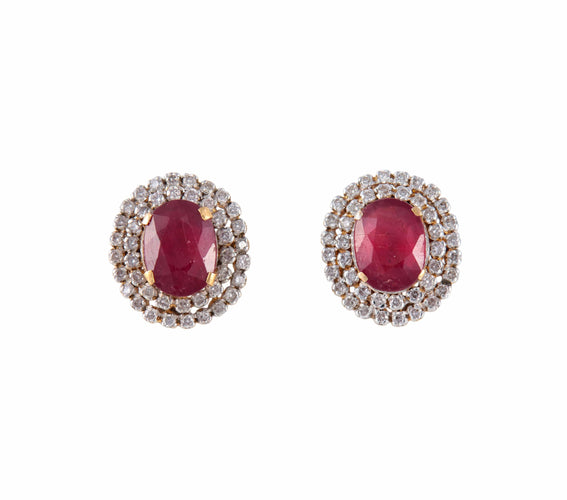 Boucles d'oreilles BOUCLES D'OREILLES "VELVET" RUBIS & DIAMANTS 58 Facettes BO/220005 NSS