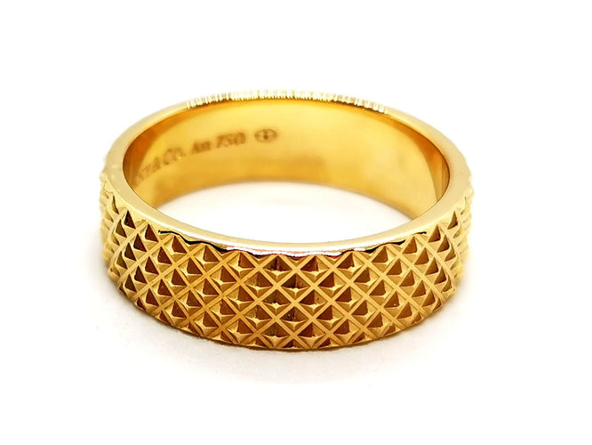 Bague 65 Tiffany & Co Bague Alliance Pointe de diamant Or jaune 58 Facettes 1365541CN