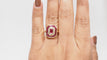 Bague 54 Bague octogonale Or jaune Rubis ovale Diamants 58 Facettes 32519