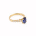 Ring Solitaire Sapphire Ring 1,38 Carats Diamonds Yellow Gold 58 Facettes BSA68