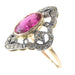 Bague 56 Bague en diamant avec rubelite 58 Facettes 20296-0351