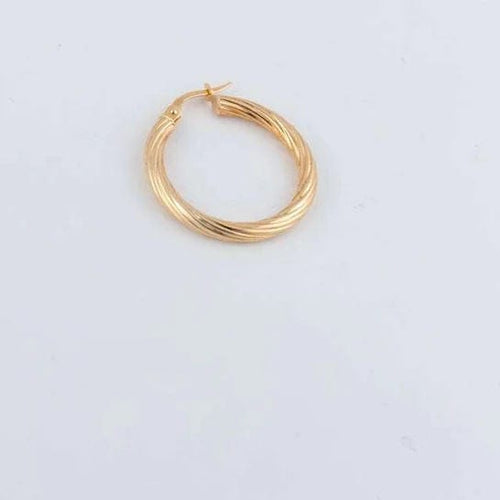 Boucles d'oreilles Créoles torsadées 58 Facettes