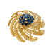 Cartier brooch in yellow gold and sapphires. 58 Facettes 31341