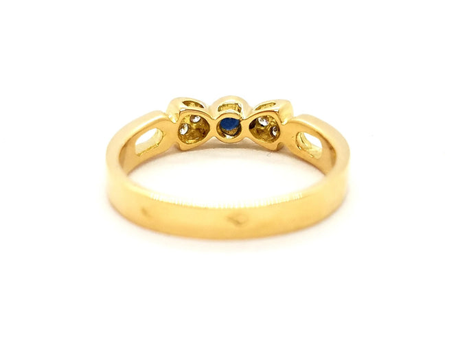 Bague 53 Bague Or jaune Saphir 58 Facettes 00793CN