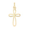 Pendentif Croix striée en or jaune 58 Facettes 13-273