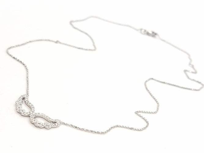 Collier Collier Aile d'ange Or blanc Diamant 58 Facettes 579302RV