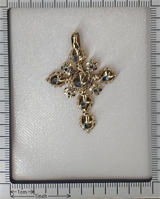 Pendentif Pendentif Croix diamants rococo antique 58 Facettes 23167-0271