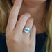 Ring 54 Vintage mother-of-pearl & silver ring 58 Facettes