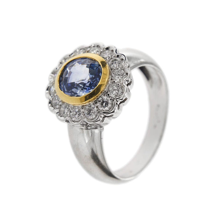 Bague 60 Bague Marguerite saphir et diamants 58 Facettes 30270