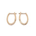 Rose gold oval diamond hoop earrings 58 Facettes