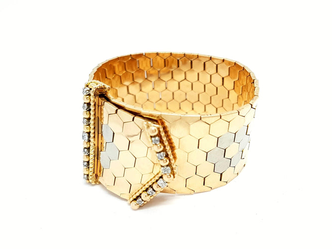 Bracelet Bracelet Manchette Or jaune Diamant 58 Facettes 05755CD