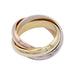 Ring 49 Cartier ring, Trinity", three golds. 58 Facettes 32258