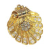 Brooch Shell brooch in gold, diamonds 58 Facettes 23046-0125