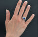 Ring 53 Sapphire and dome diamond ring 58 Facettes 22-234