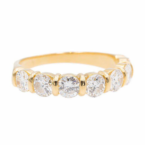 Bague 53 Bague Demi alliance Or jaune Diamant 58 Facettes 2686083CN