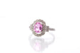 Bague 52 Bague Or blanc Saphir rose Diamants 58 Facettes 25566