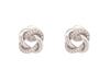 POIRAY earrings - Gold diamond braid earrings 58 Facettes 255372