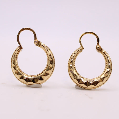 Boucles d'oreilles Créoles or jaune 58 Facettes