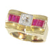 Ring 54 Ring, diamond and ruby 58 Facettes 23039-0099