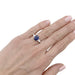 Ring 52 Sapphire, platinum and diamond ring. 58 Facettes 32357