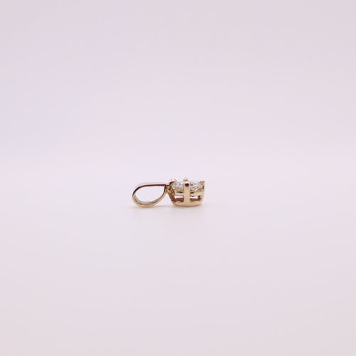 Pendentif Pendentif Solitaire diamant or jaune 4 griffes 58 Facettes