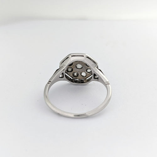 Bague Bague Art Déco or blanc et diamants 58 Facettes 20798