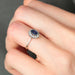 Sapphire Ring / White Gold / 48 GOLD & SAPPHIRE “FLOWER” Marguerite RING 58 Facettes BO/220062