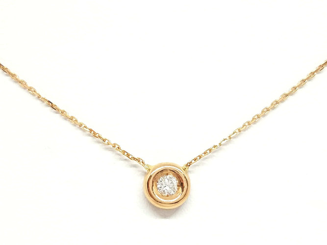 Collier Collier Or rose Diamant 58 Facettes 579115RV