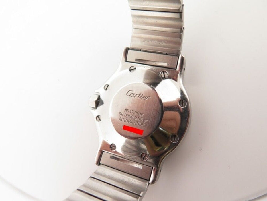 Montre vintage montre CARTIER santos octogonale 30 mm or & acier automatique 58 Facettes 253775