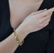 Bracelet Bracelet or jaune gourmette maille forçat 58 Facettes 21-785