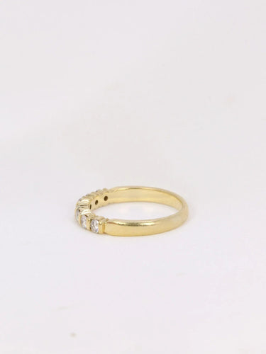 Bague 54 Demi-Alliance américaine diamants 0,42 ct 58 Facettes J98