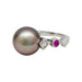 Ring 48 Chaumet ring, “Clarisse”, white gold, Tahitian pearl. 58 Facettes 30824