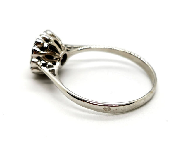 Bague 53 Bague Art déco Or blanc Diamant 58 Facettes 1048316CD