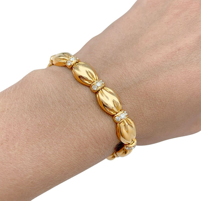 Bracelet Bracelet Van Cleef & Arpels, "Drapé", or jaune, diamants. 58 Facettes 31563