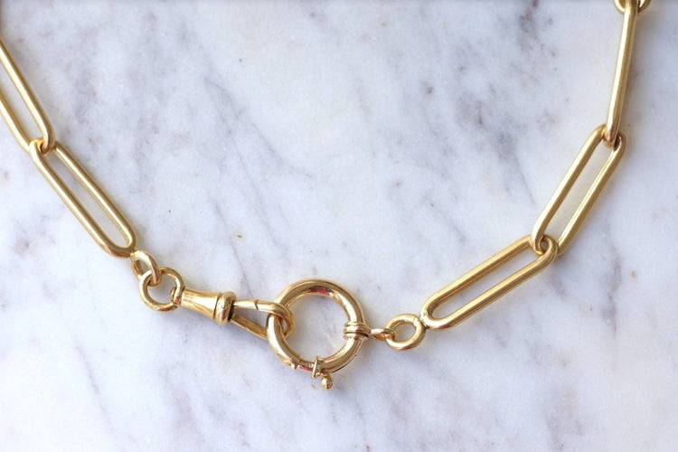 Collier Chaîne maille rectangle en or jaune 58 Facettes