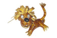Lion brooch in enameled gold with diamond 58 Facettes 22091-0015