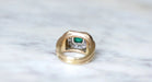 Ring Tank ring with Colombian emerald and diamonds 58 Facettes