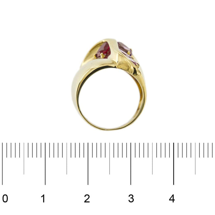 Bague 52 Bague large saphirs roses et rubis 58 Facettes 33533