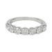 Bague 50 Alliance demi-tour or blanc, diamants. 58 Facettes 31589