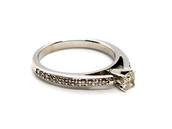 Bague 53 Bague Solitaire Or blanc Diamant 58 Facettes 1161915CN