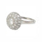 Bague 55 Bague boule en platine, or blanc et diamants. 58 Facettes 31667