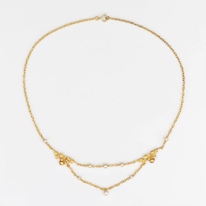 Collier Collier draperie en or et ses perles fines 58 Facettes 22-584
