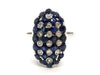 Ring 57 Vintage Ring White Gold Sapphire 58 Facettes 1141002CD