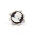 Brooch Dimensions: 2.8 cm x 2.8 cm / Yellow / 750 Gold Diamond and pearl cameo brooch 58 Facettes 200048R