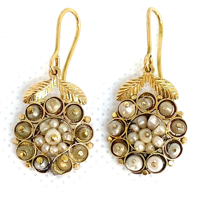 Boucles d'oreilles Dalmatian earrings, about 1830 58 Facettes